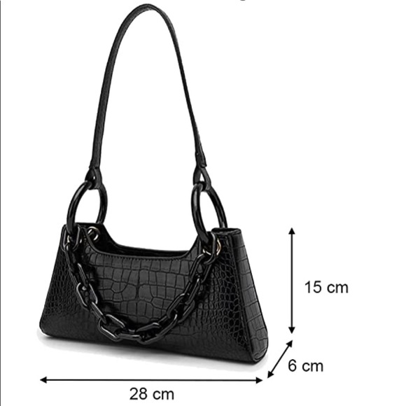 Croc Embossed Shoulder Bag - Picture 2 of 6